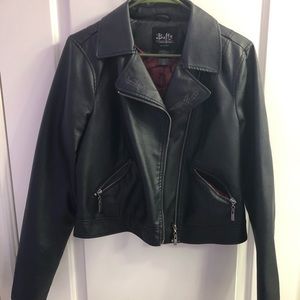 Buffy Crop Leather Jacket